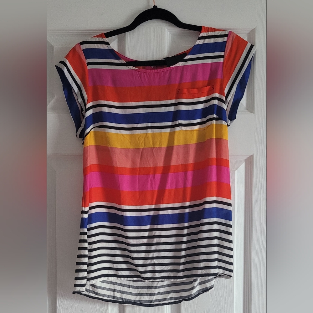 Multicolored Rayon T- Shirt